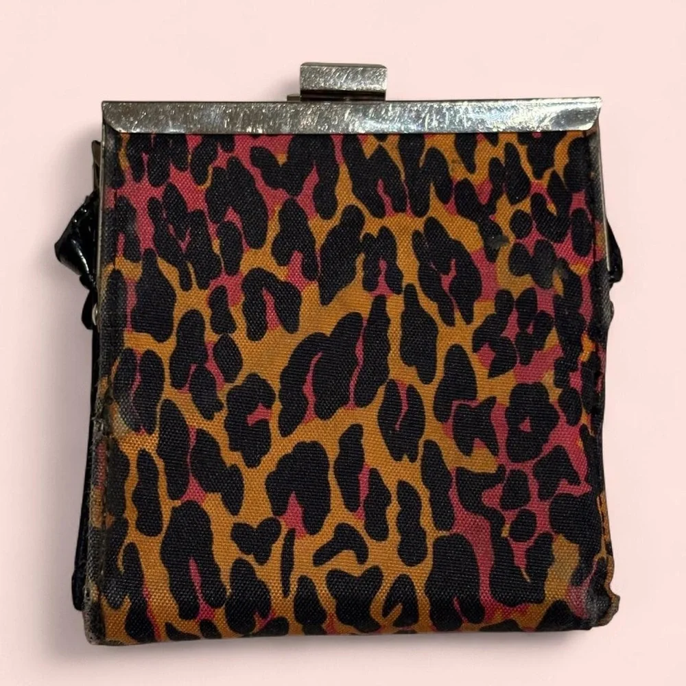 Y2K McBling vintage Betsey Johnson Betseyville leopard print wallet